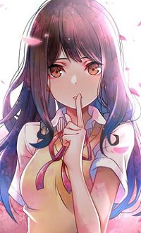 99px.ru аватар Девушка с длинными волосами держит пальчик у рта