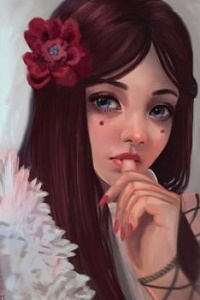 Аватар вконтакте Девушка с цветком на волосах, by enairya
