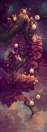 Аватар вконтакте Белые кролики на дереве, by angrymikko