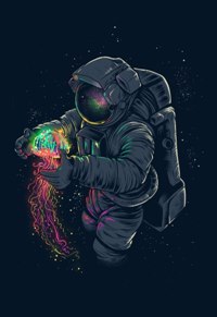 99px.ru аватар Космонавт с медузой в руках