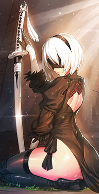 Аватар вконтакте YoRHa №2 тип B из игры NieR: Automata, автор Phikaak