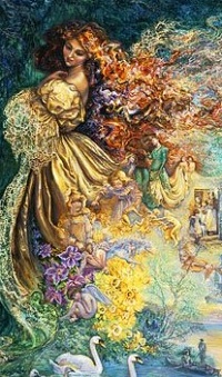 Аватар вконтакте Девушка в цветах, художница Josephine Wall / Жозефина Уолл