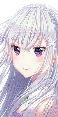 Аватар вконтакте Эмилия / Emilia из аниме Re: Жизнь в альтернативном мире с нуля / Re: Zero kara Hajimeru Isekai Seikatsu, by Rosuuri