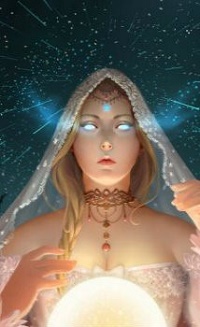 Аватар вконтакте Девушка в фате на фоне ночного неба, by InaWong