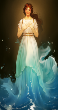 Аватар вконтакте Портрет девушки по имени Афродита / Aphrodite, by GaudiBuendia