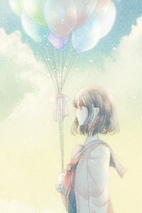 99px.ru аватар Девушка с воздушными шариками, by &;&;&;