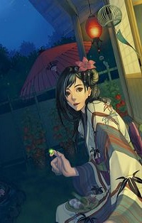 99px.ru аватар Девушка в кимоно со светлячком на пальце, by Shuka
