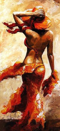 Аватар вконтакте Картина девушки в купальнике и шляпке, by Emerico Toth