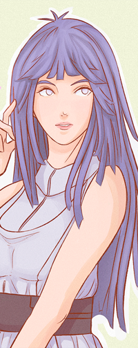 Аватар вконтакте Хината Хьюга / Hinata Hyuga из аниме Наруто / Naruto, by lawlliets