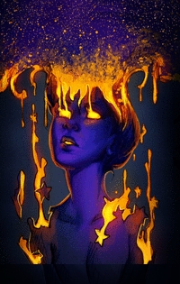 99px.ru аватар Фантастическая девушка в огне, by mcptato