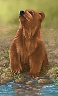 99px.ru аватар Медведь стоит у воды, by Veronica Minozzi