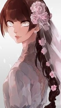 Аватар вконтакте Невеста с украшенными цветами волосами, by shihoran