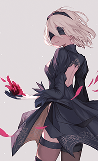 99px.ru аватар YoRHa №2 тип B из игры NieR: Automata, автор Uni