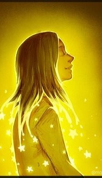 Аватар вконтакте Девушка в окружении звезд, by mcptato