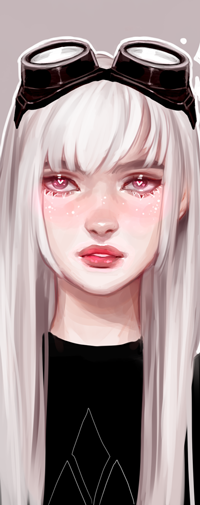 99px.ru аватар Белокурая девушка с красными глазами, by ratskeleton