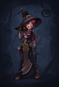 99px.ru аватар Маленькая рыжая ведьма в шляпе