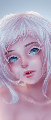 Аватар вконтакте Голубоглазая девушка альбинос, by milkgrrl