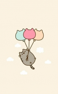 99px.ru аватар Pusheen Cat / Пушин кот летит на шариках