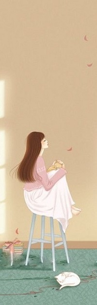 99px.ru аватар Девочка с котенком на коленках сидит на стуле