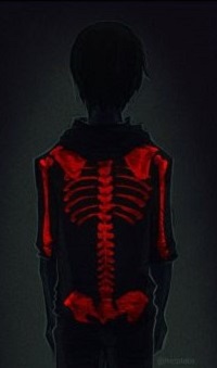 Аватар вконтакте Работа Anatomy / Анатомия, парень со скелетом, by mcptato