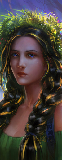 99px.ru аватар Девушка с венком на голове, by anndr