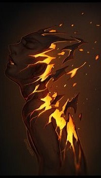 99px.ru аватар Парень, разрывающийся на огненные куски, by mcptato