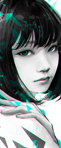 Аватар вконтакте Девушка с зелеными глазами, by wataboku