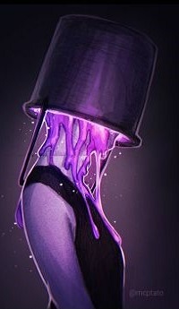 Аватар вконтакте Девушка с ведром на голове, by mcptato