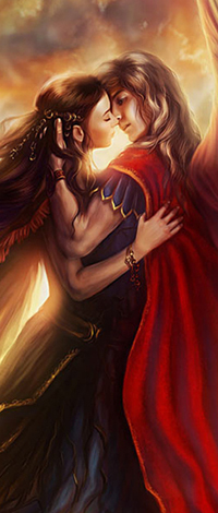 99px.ru аватар Девушка и парень ангел близки к поцелую