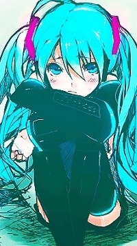 Аватар вконтакте Vocaloid Hatsune Miku / Вокалоид Хацунэ Мику грустит