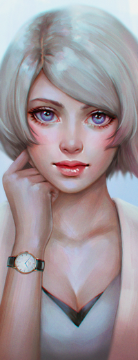 Аватар вконтакте Белокурая девушка с короткой стрижкой, by serafleur