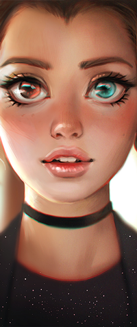 Аватар вконтакте Девушка с разноцветными глазами, by serafleur