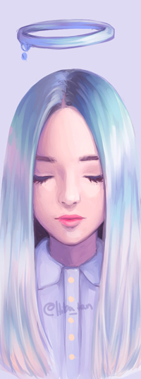 Аватар вконтакте Девушка с нимбом над головой, by Hiba-tan