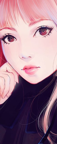 99px.ru аватар Девушка с розовыми волосами, by Ladowska
