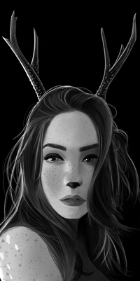 Аватар вконтакте Девушка с рожками, by Ciov-art