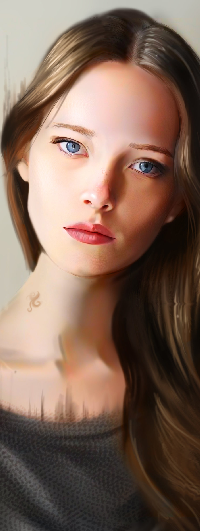 99px.ru аватар Длинноволосая и голубоглазая девушка в темной кофте, by vurdeM