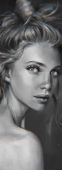 Аватар вконтакте Черно-белый портрет девушки, by serafleur