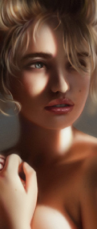 Аватар вконтакте Светловолосая и голубоглазая девушка, by myjerart