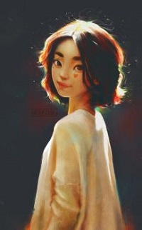Аватар вконтакте Девушка с сердечком на лице, by MaromiSagi