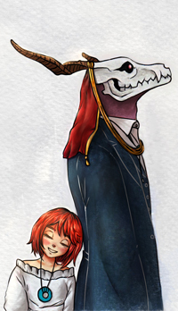 99px.ru аватар Элиас Эйнсворт / Elias Ainsworth и Чисэ Хатори / Chise Hatori из аниме Невеста чародея / Mahoutsukai no Yome