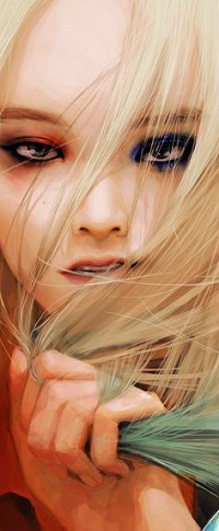 Аватар вконтакте Девушка держит волосы в руке, by Rukiana