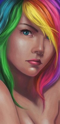 Аватар вконтакте Rainbow Dash / Радуга Дэш из мультсериала Мои маленькие пони: Дружба — это чудо / My Little Pony: Friendship Is Magic в образе девушки, by Trefle-Rouge