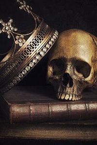 99px.ru аватар Череп и корона рядом лежат на книге