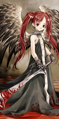 99px.ru аватар Девочка-ангел с окровавленным мечом в руках