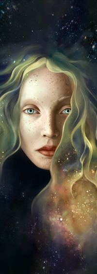 99px.ru аватар Девушка на фоне космоса, by jolakotturinn