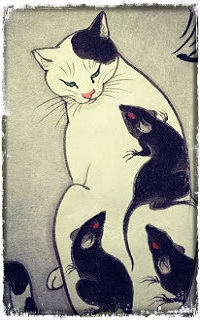Аватар вконтакте Кошка окруженная крысами, by emynekomimi
