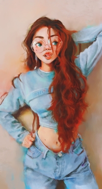 Аватар вконтакте Девушка с длинными рыжими волосами, by Maromi Sagi