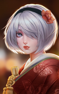 Аватар вконтакте YoRHa №2 тип B из игры NieR: Automata, by YellowLemonCat