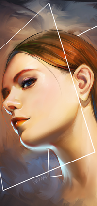 Аватар вконтакте Рыжеволосая девушка в квадратах, by superschool48