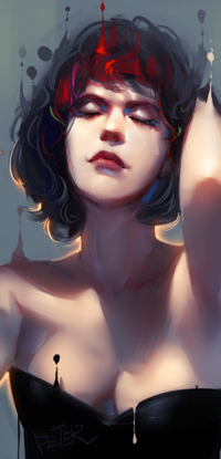 Аватар вконтакте Девушка в черном платье, by superschool48